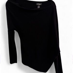 Express Black Long Sleeve Top - Size Large